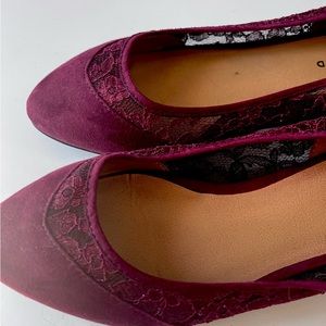 Torrid Burgundy Lace Flats